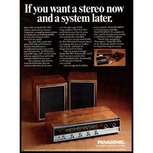 1971 Panasonic RE-7670 Stereo Receiver Vintage Print Ad Audiophile Wall Art